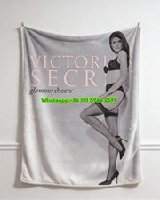 Victoria's Secret Glamour Sheers Flannel Sofa Throw Blanket V063